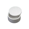 Round Marble Box w/ Removable Lid (White)